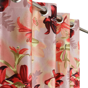 MSAIRA I Curtains I Polyester Blend I Set of 2 I Digital Floral Print I Window 5 * 4 ft