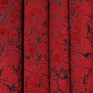 MSAIRA : Maroon Colour Marble Print Door Curtain : Set of 2 : Size 7 * 4 ft