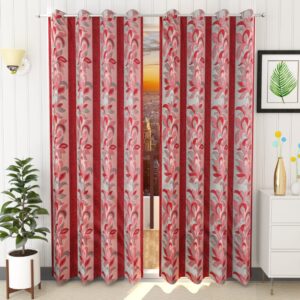 MSAIRA I Mehendi Printed Window Curtains I Size: 5 * 4 ft I Set of 2